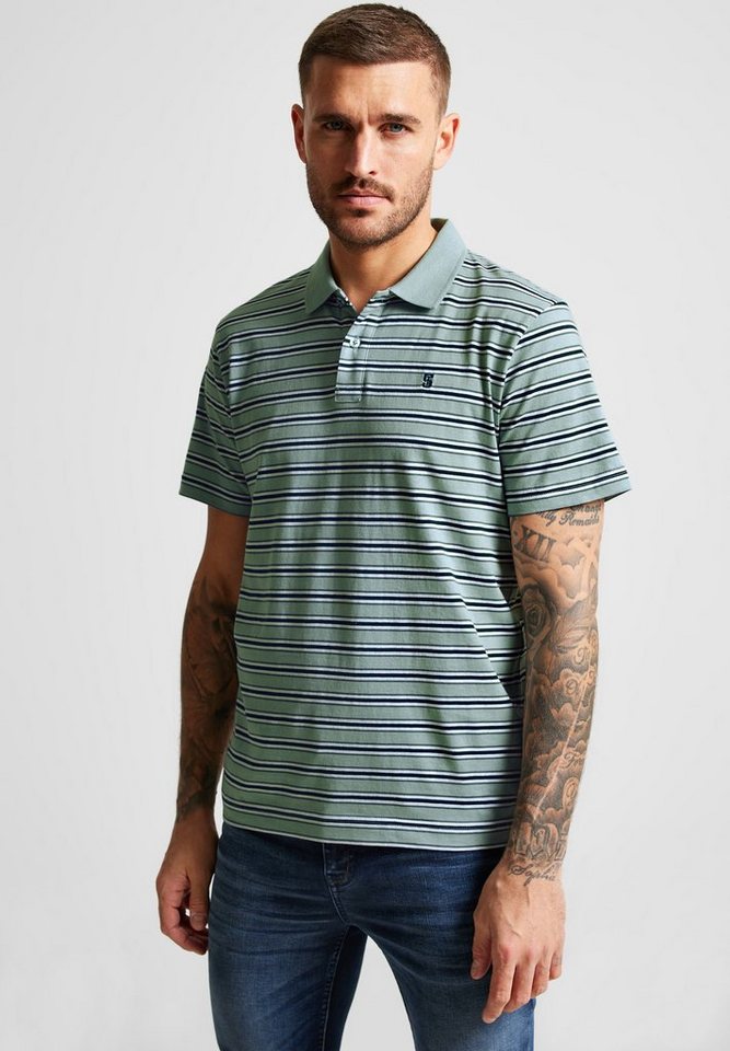 STREET ONE MEN Poloshirt mit Streifenmuster von STREET ONE MEN