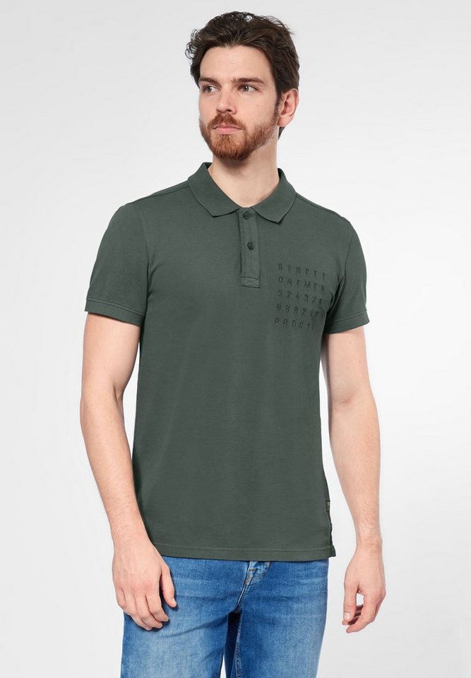 STREET ONE MEN Poloshirt mit Wording-Print von STREET ONE MEN