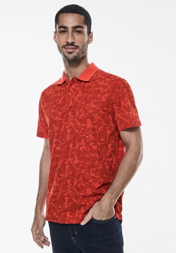 STREET ONE MEN Poloshirt mit allover Print von STREET ONE MEN