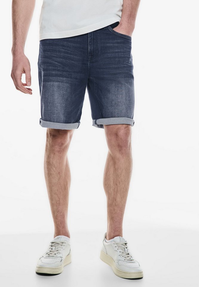 STREET ONE MEN Bermudas in dunkelblauer Waschung von STREET ONE MEN