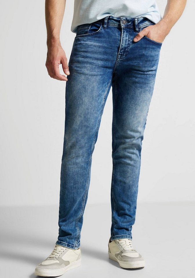 STREET ONE MEN Regular-fit-Jeans mit cooler Used-Optik von STREET ONE MEN