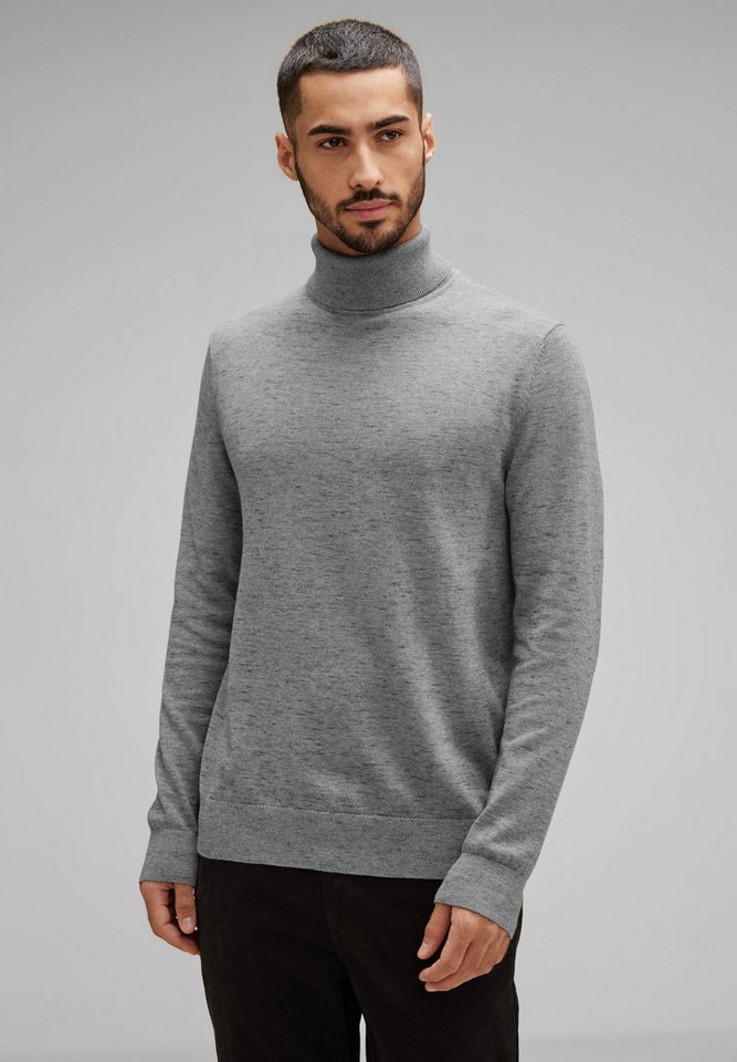 STREET ONE MEN Rollkragenpullover in Melange Optik von STREET ONE MEN