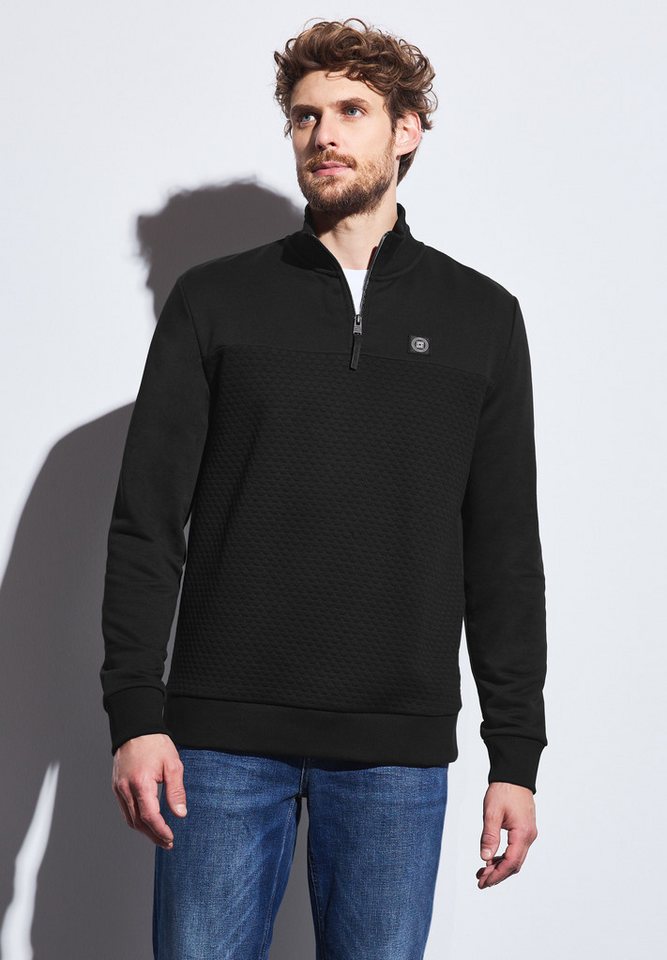 STREET ONE MEN Rollkragenpullover mit Struktur-Muster von STREET ONE MEN