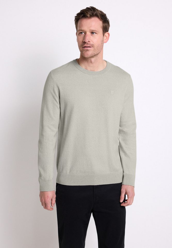 STREET ONE MEN Rundhalspullover aus reiner Baumwolle von STREET ONE MEN