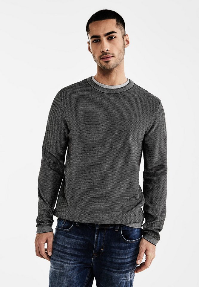 STREET ONE MEN Rundhalspullover mit Rundhalsausschnitt von STREET ONE MEN