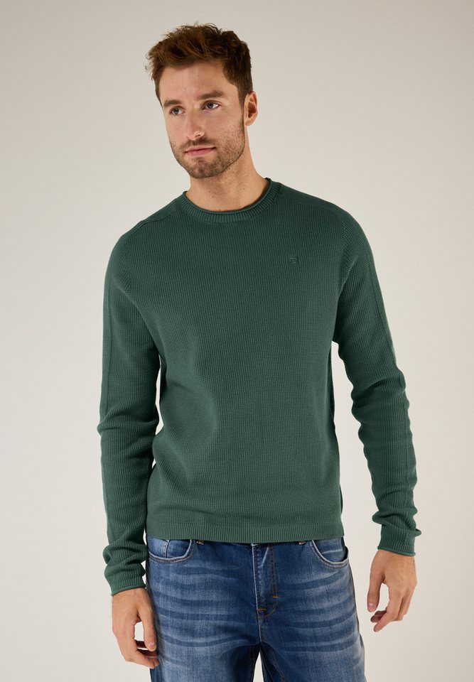 STREET ONE MEN Rundhalspullover mit Struktur von STREET ONE MEN