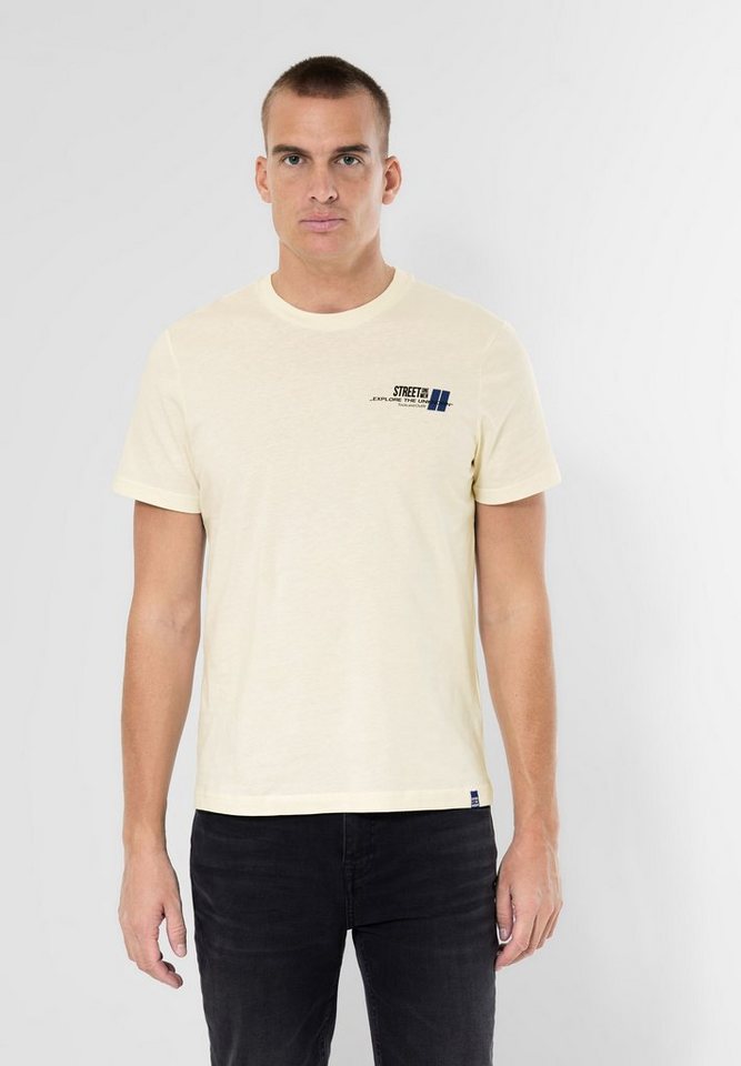 STREET ONE MEN Rundhalsshirt mit Rundhalsausschnitt von STREET ONE MEN