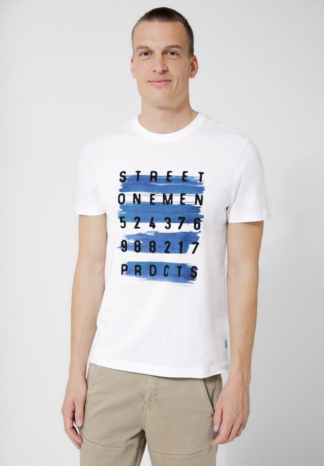 STREET ONE MEN Rundhalsshirt mit Wordingprint von STREET ONE MEN