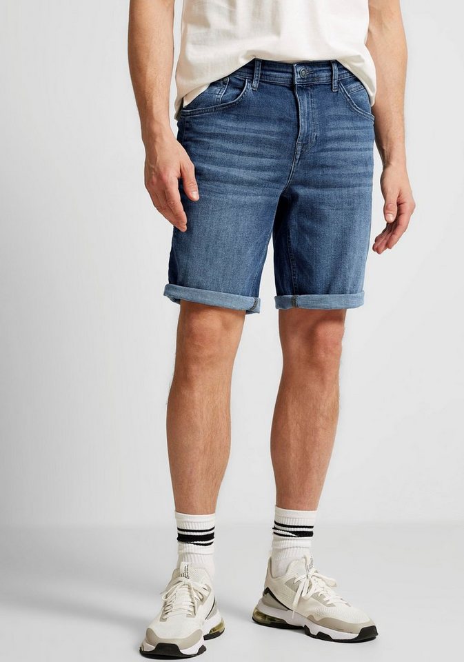 STREET ONE MEN Shorts mit Leder-Badge am Bund von STREET ONE MEN