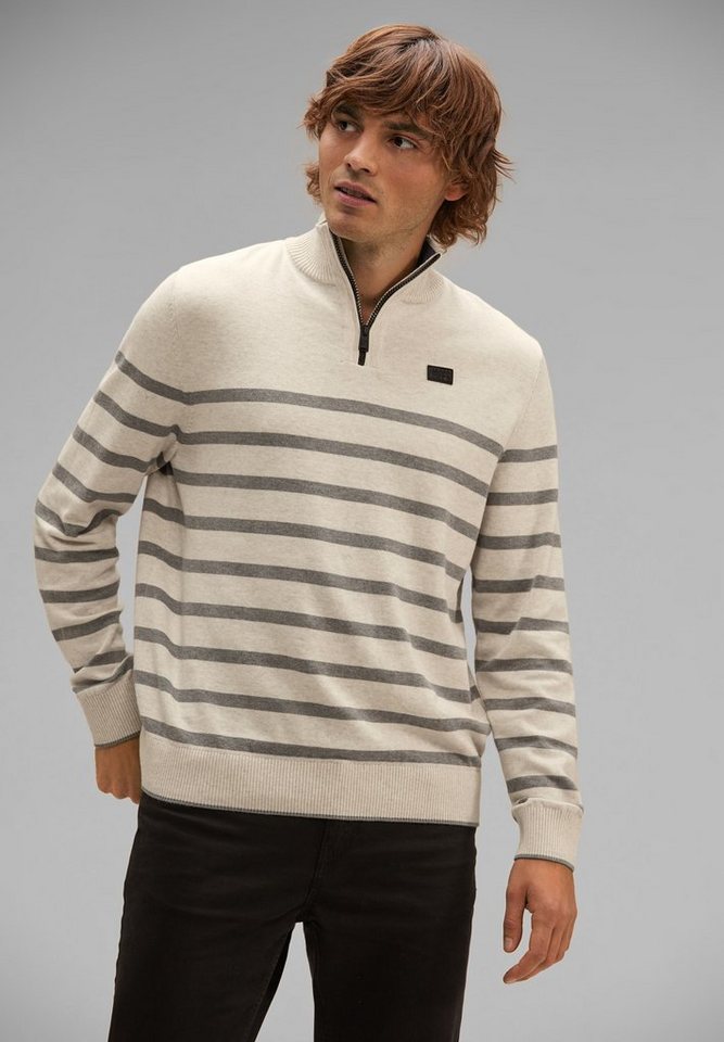 STREET ONE MEN Stehkragenpullover mit Stehkragen von STREET ONE MEN