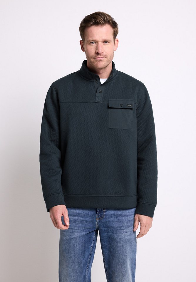 STREET ONE MEN Stehkragenpullover mit Struktur von STREET ONE MEN