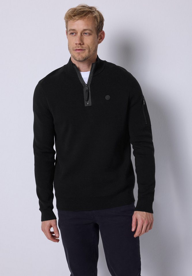 STREET ONE MEN Stehkragenpullover mit Zipper von STREET ONE MEN