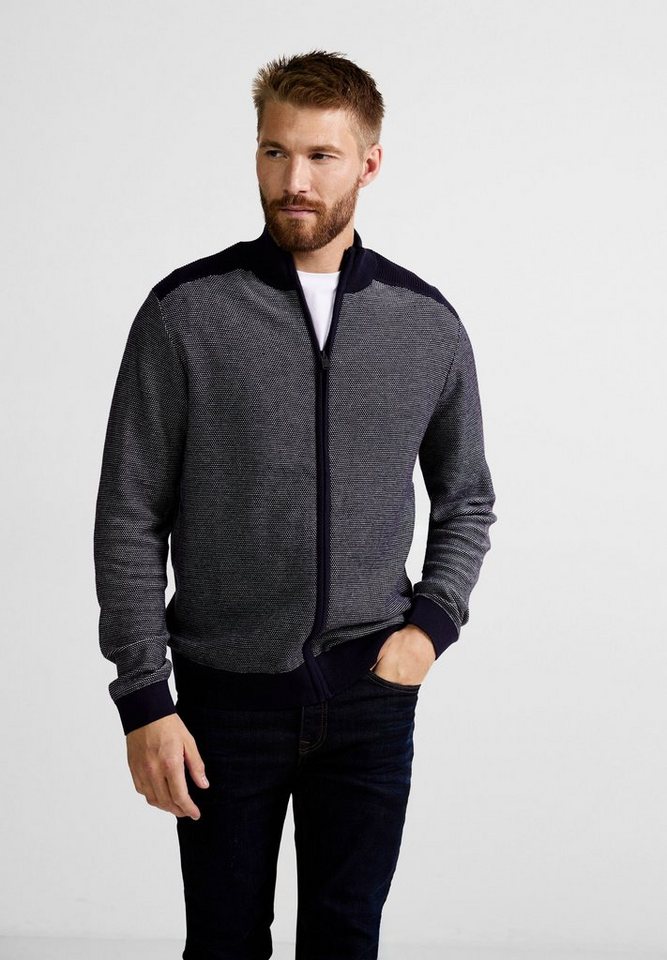 STREET ONE MEN Strickjacke mit Stehkragen von STREET ONE MEN