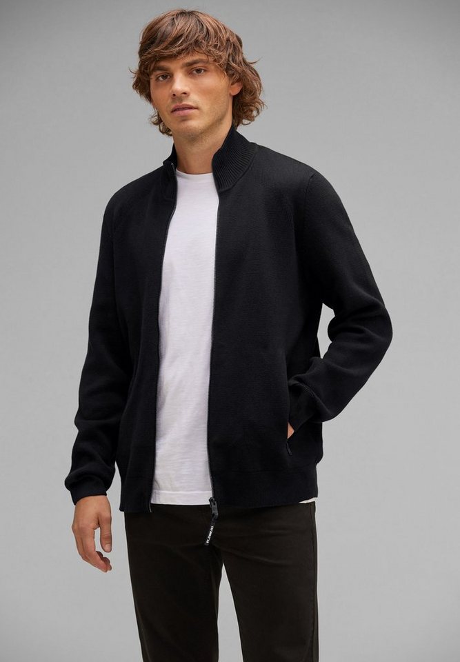 STREET ONE MEN Strickjacke mit Stehkragen von STREET ONE MEN