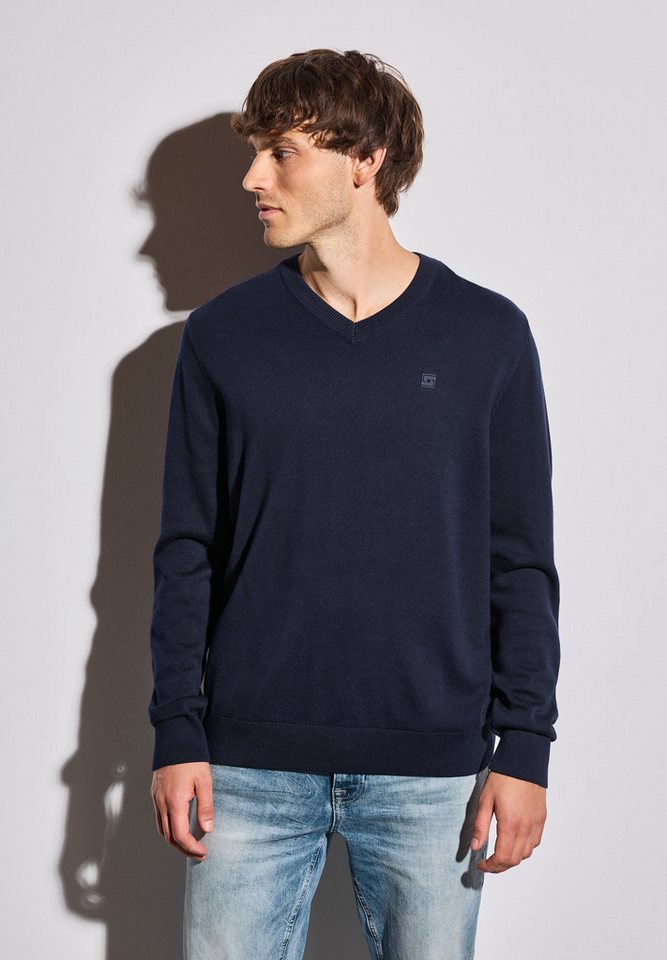 STREET ONE MEN Strickpullover aus reiner Baumwolle von STREET ONE MEN