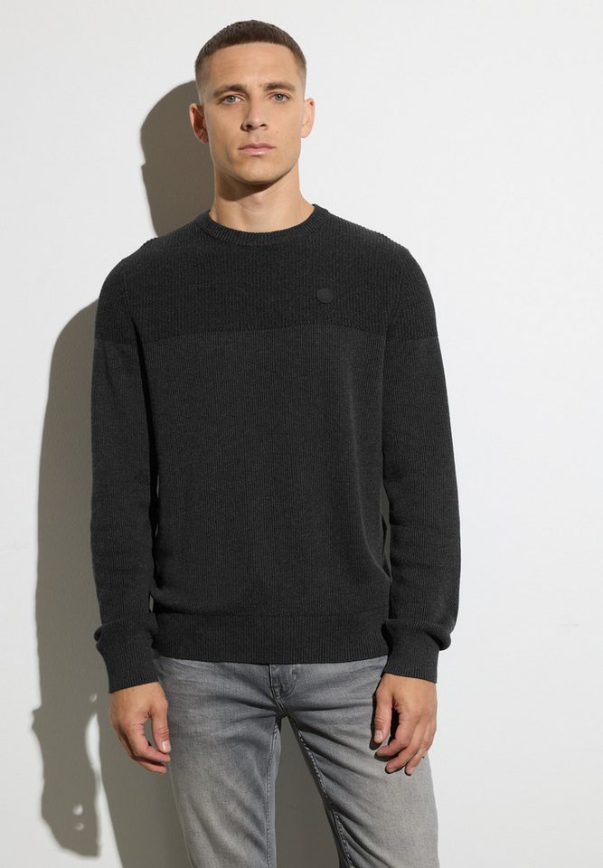 STREET ONE MEN Strickpullover aus reiner Baumwolle von STREET ONE MEN