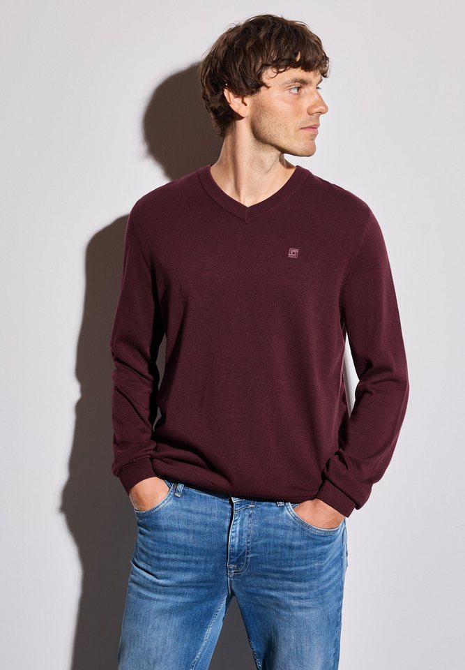STREET ONE MEN Strickpullover aus reiner Baumwolle von STREET ONE MEN