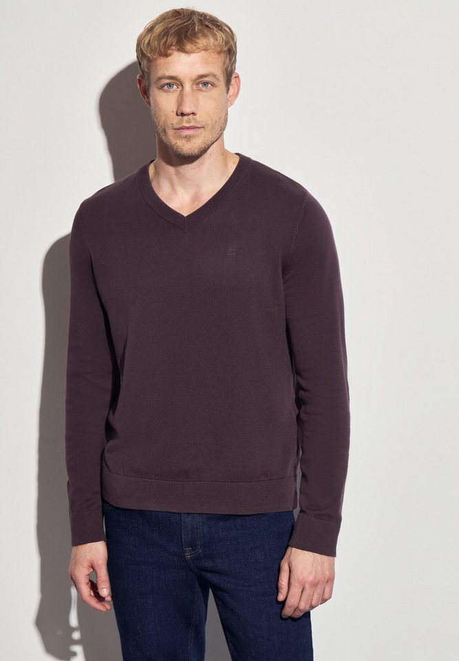 STREET ONE MEN Strickpullover aus reiner Baumwolle von STREET ONE MEN