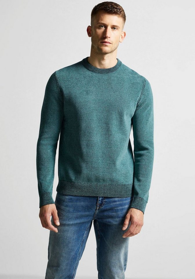 STREET ONE MEN Strickpullover in Melange-Optik von STREET ONE MEN