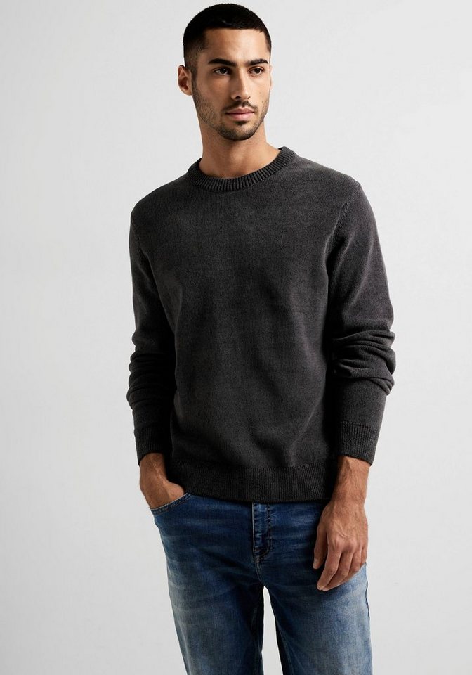 STREET ONE MEN Strickpullover in Melange-Optik von STREET ONE MEN