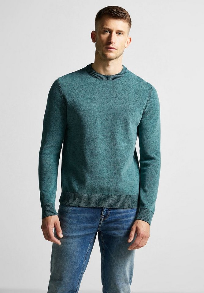 STREET ONE MEN Strickpullover mit Rundhalsausschnitt von STREET ONE MEN