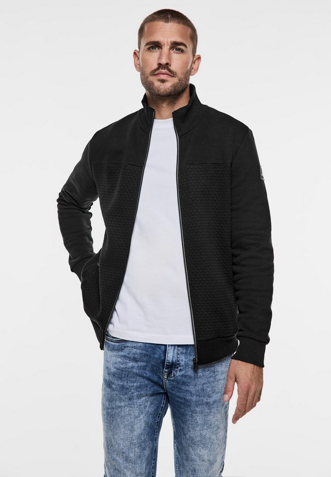 STREET ONE MEN Sweatjacke mit Stehkragen von STREET ONE MEN