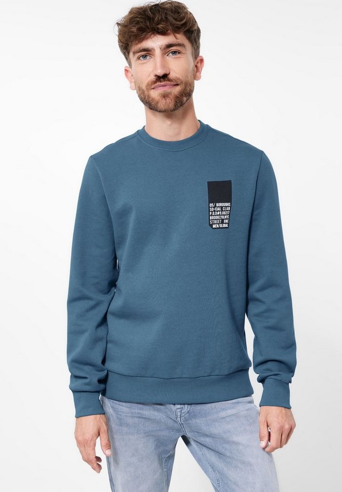 STREET ONE MEN Sweatshirt in Unifarbe von STREET ONE MEN