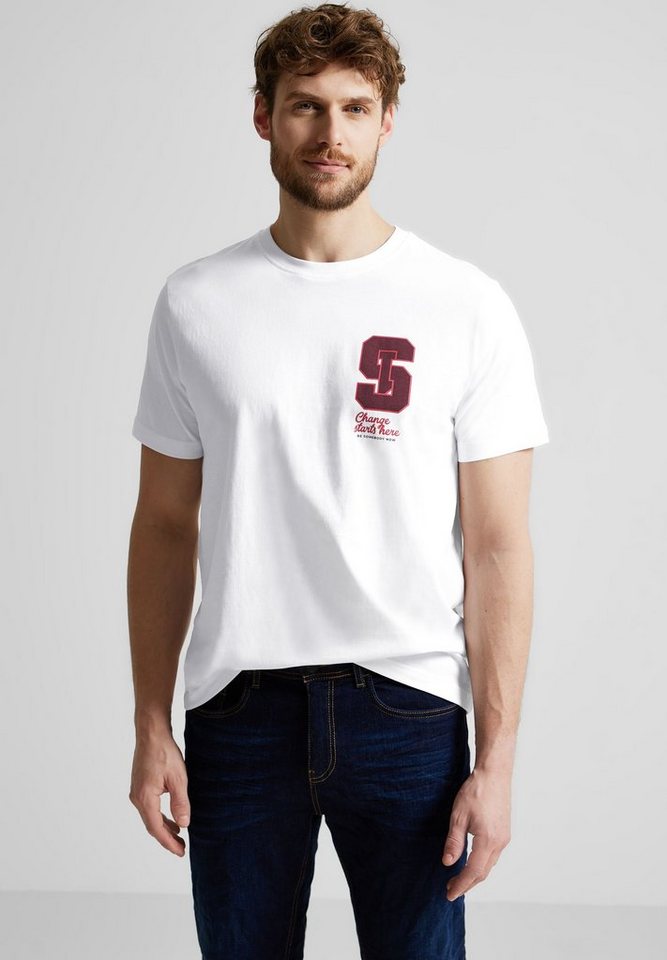 STREET ONE MEN T-Shirt aus reiner Baumwolle von STREET ONE MEN