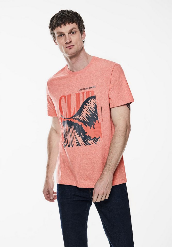 STREET ONE MEN T-Shirt bestehend aus einem Materialmix von STREET ONE MEN