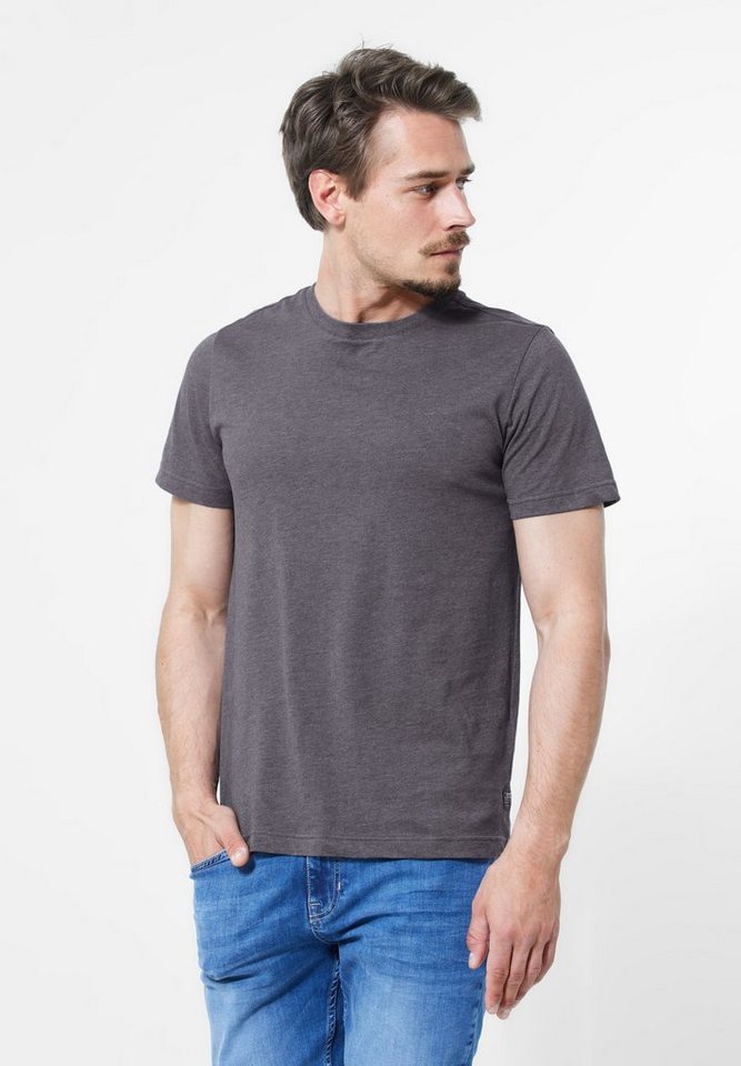 STREET ONE MEN T-Shirt in Melange Optik von STREET ONE MEN