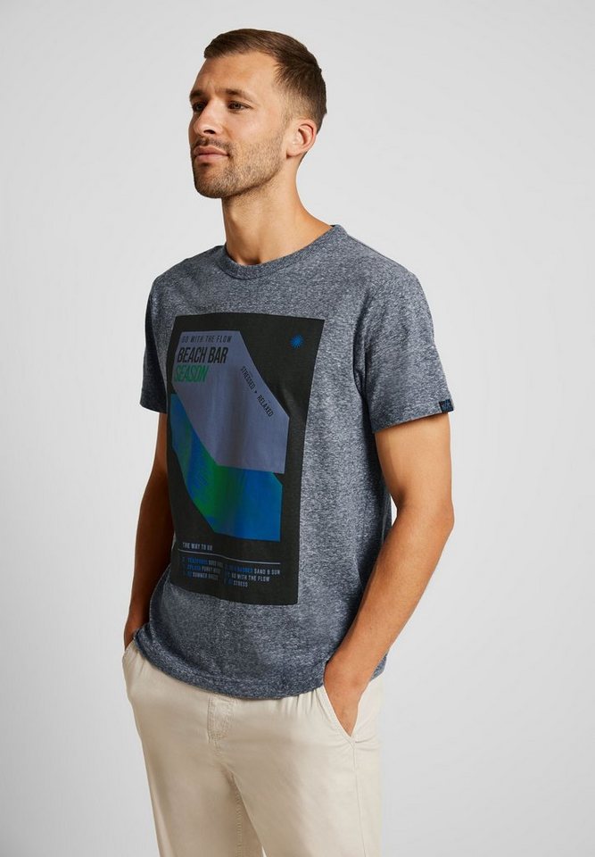 STREET ONE MEN T-Shirt in Melange Optik von STREET ONE MEN