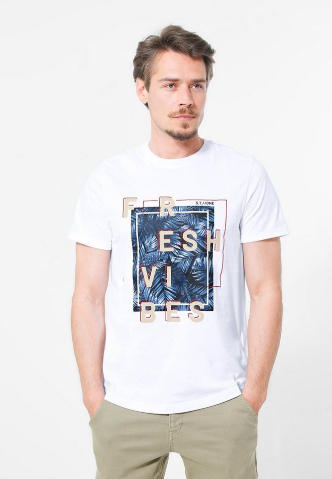 STREET ONE MEN T-Shirt mit Frontprint von STREET ONE MEN