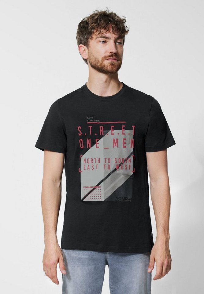 STREET ONE MEN T-Shirt mit Print-Mix von STREET ONE MEN