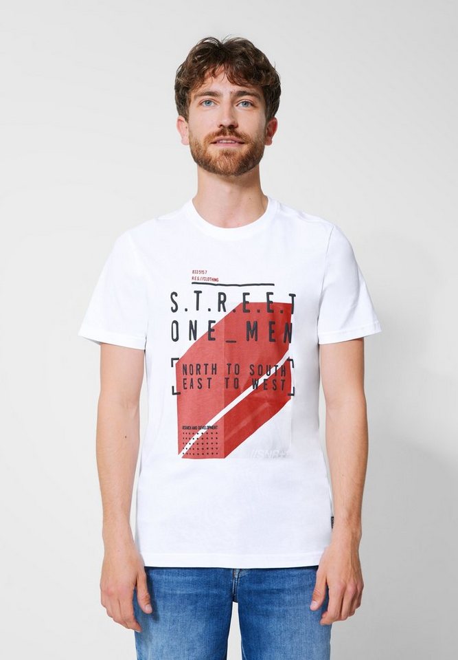 STREET ONE MEN T-Shirt mit Print-Mix von STREET ONE MEN