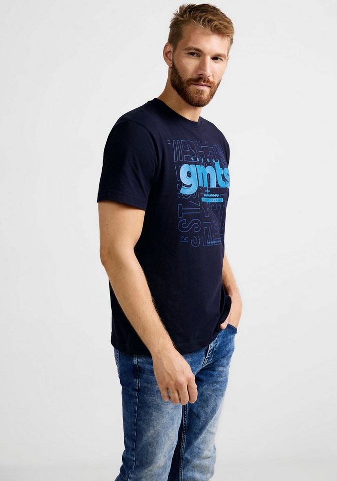 STREET ONE MEN T-Shirt mit Schriftzug vorne von STREET ONE MEN