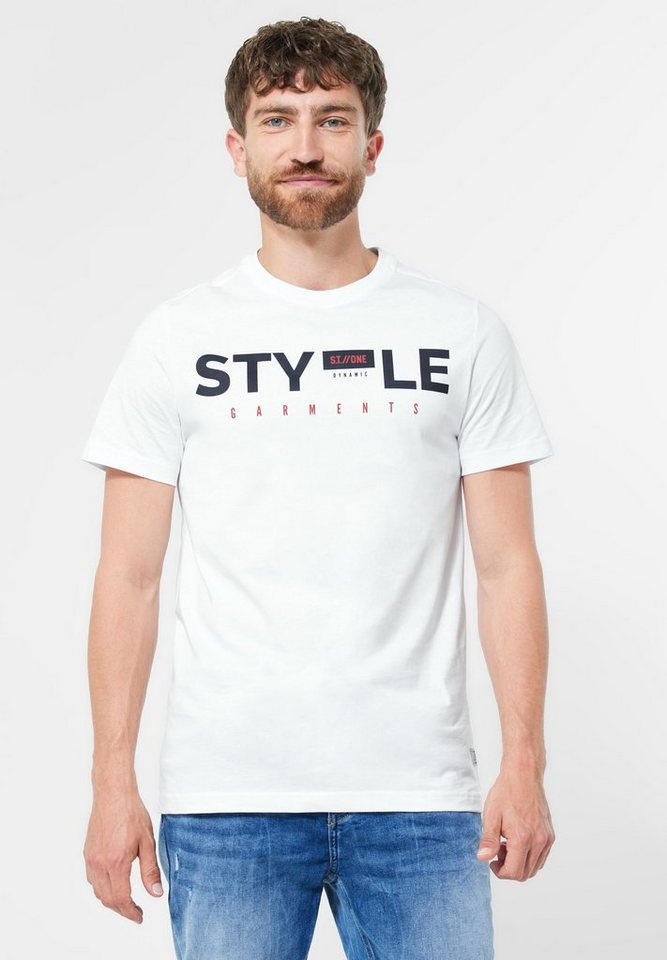 STREET ONE MEN T-Shirt mit Wording-Print von STREET ONE MEN