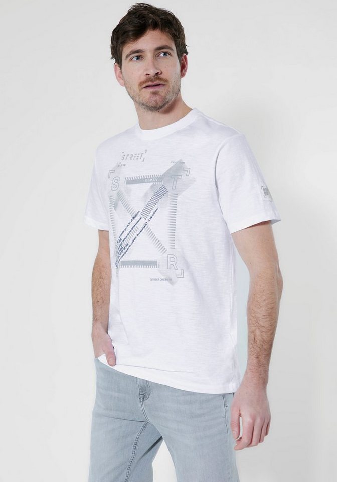 STREET ONE MEN T-Shirt mit coolen Frontprint von STREET ONE MEN