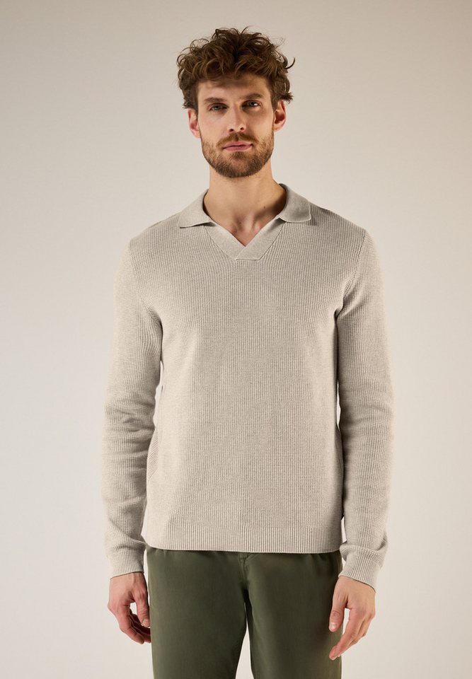 STREET ONE MEN V-Ausschnitt-Pullover aus reiner Baumwolle von STREET ONE MEN