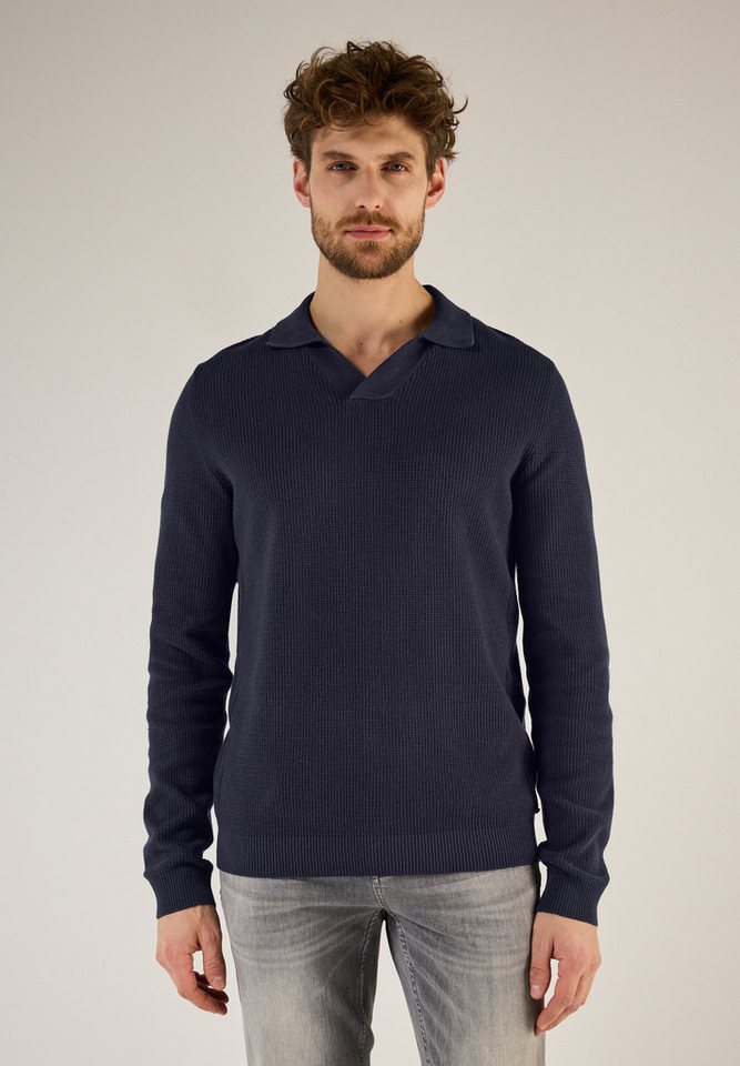 STREET ONE MEN V-Ausschnitt-Pullover aus reiner Baumwolle von STREET ONE MEN