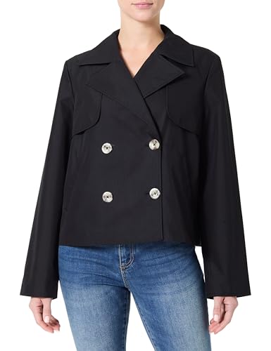 STREET ONE STUDIO Damen F202039 Kurzer Trenchcoat, Black, 46 von STREET ONE STUDIO