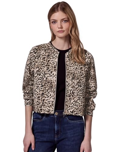 STREET ONE STUDIO Damen F322982 Strickjacke, Creamy Brown, 40 von STREET ONE STUDIO