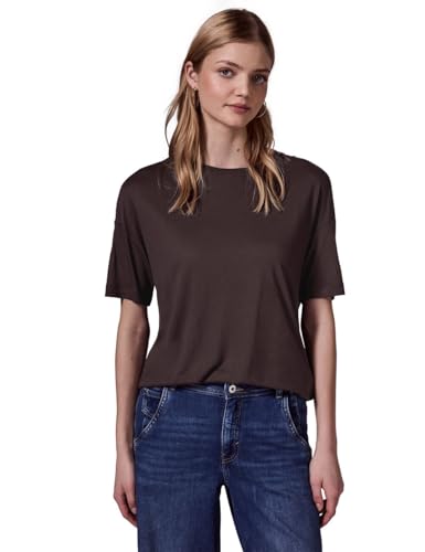 STREET ONE STUDIO Damen F322987 T-Shirt, plummy Brown, 38 von STREET ONE STUDIO