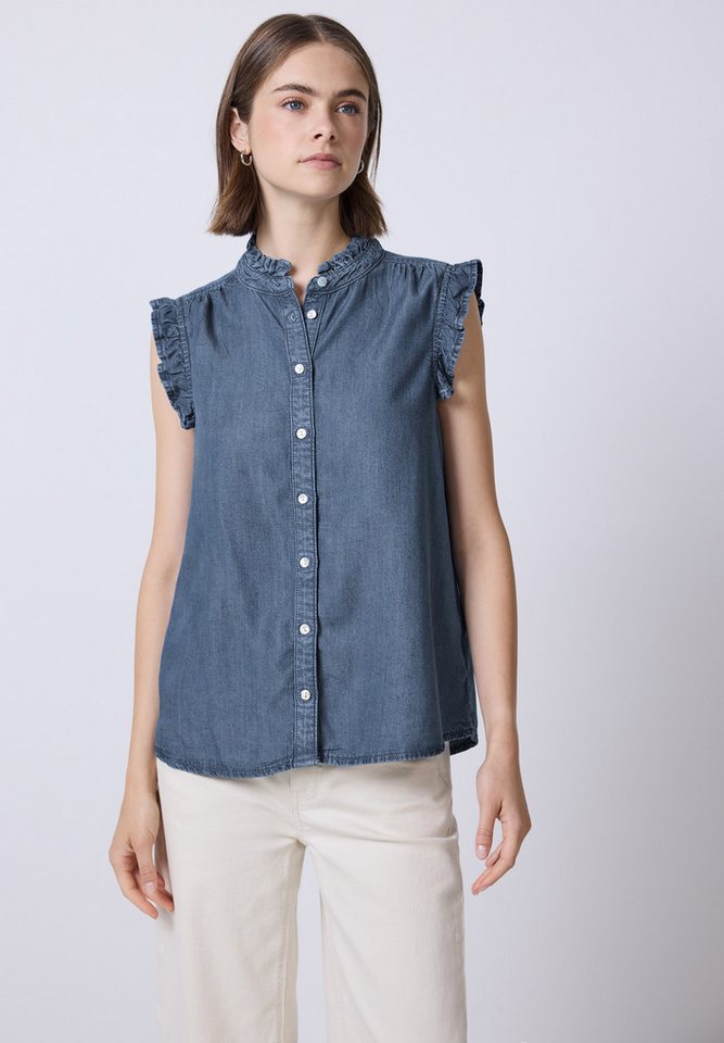 STREET ONE STUDIO Kurzarmbluse in Denim-Optik STREET ONE STUDIO Kurzarmbluse in Denim-Optik von STREET ONE STUDIO
