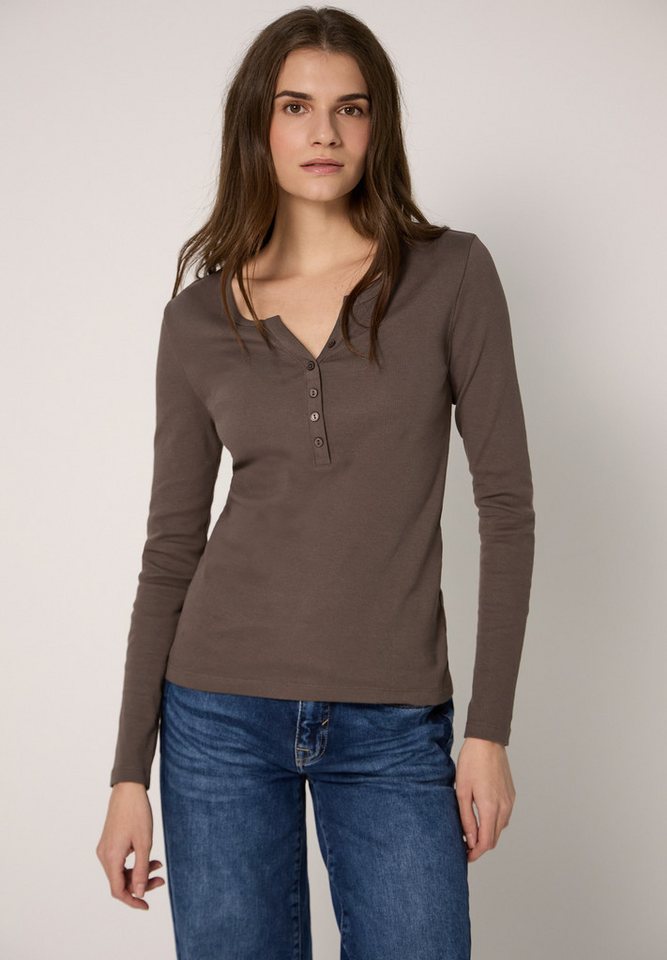 STREET ONE STUDIO Langarmshirt aus Baumwolle mit Stretchante von STREET ONE STUDIO