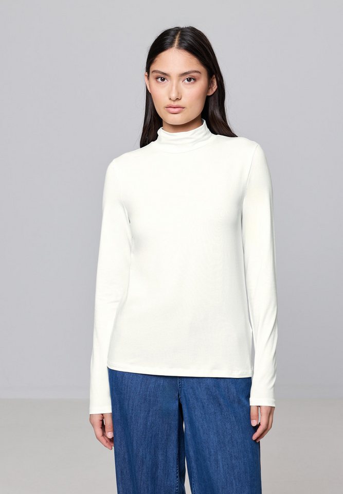STREET ONE STUDIO Langarmshirt aus Baumwolle mit Stretchante von STREET ONE STUDIO