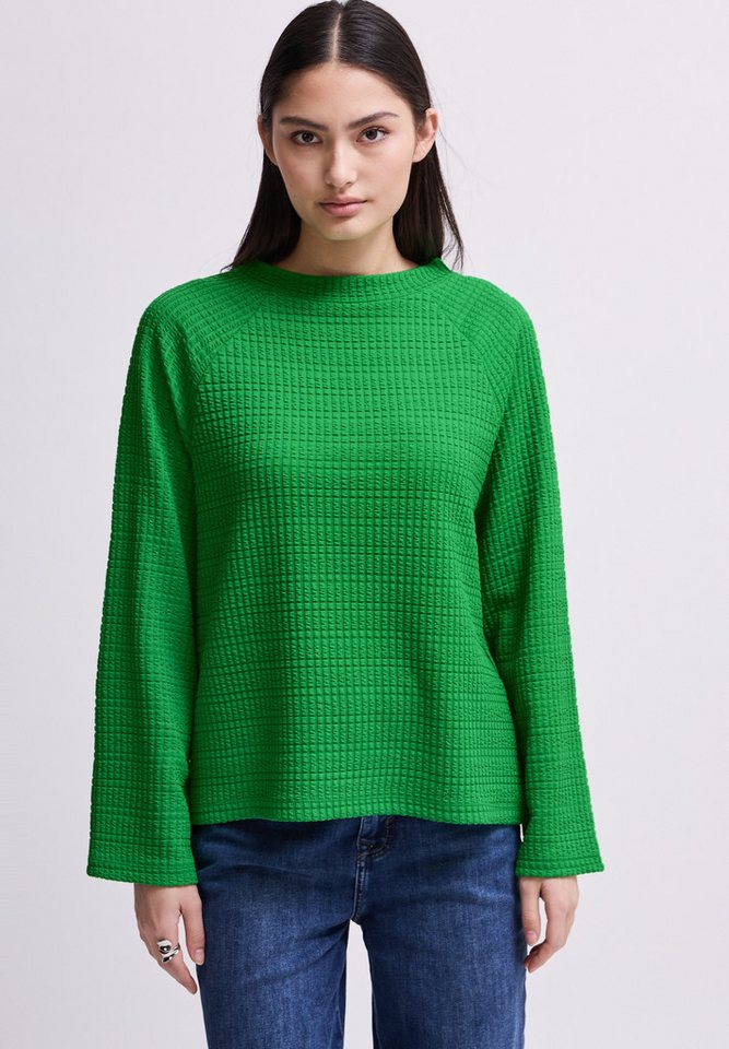 STREET ONE STUDIO Langarmshirt aus elastischem Materialmix von STREET ONE STUDIO