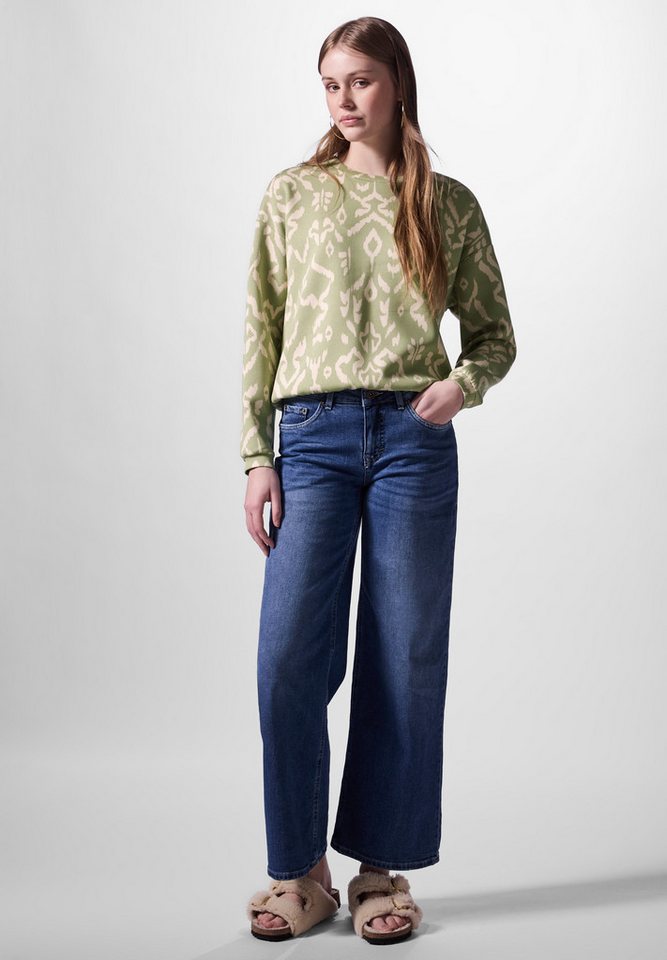 STREET ONE STUDIO Langarmshirt aus elastischem Materialmix von STREET ONE STUDIO