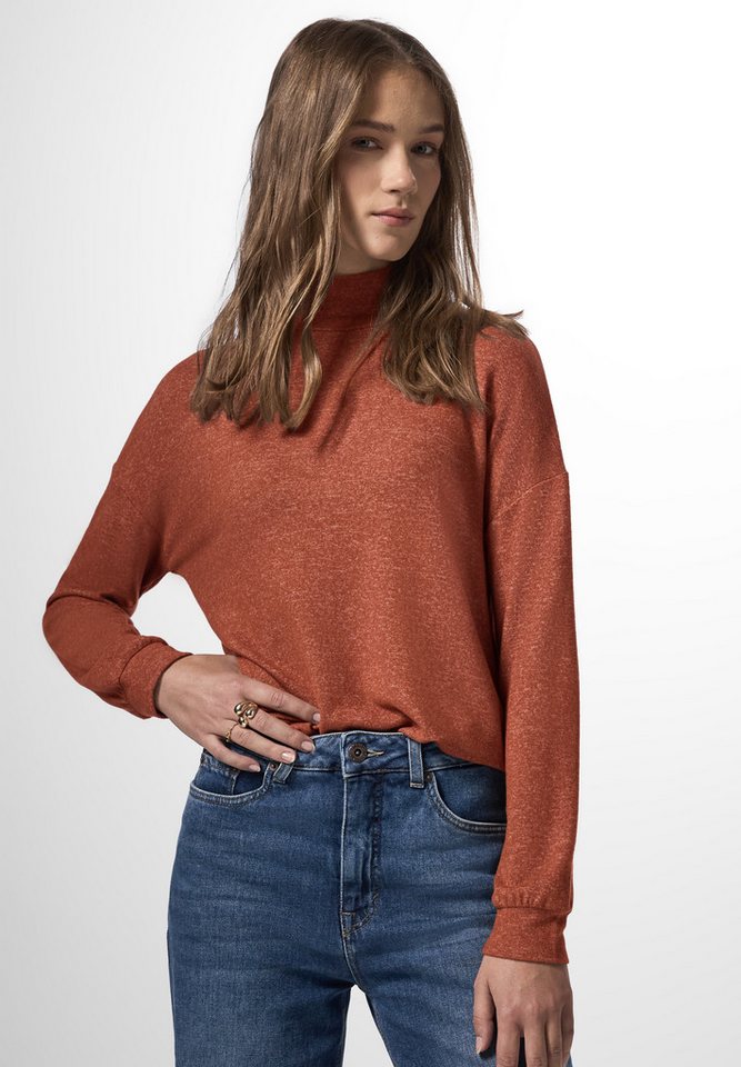 STREET ONE STUDIO Langarmshirt aus softem Materialmix von STREET ONE STUDIO
