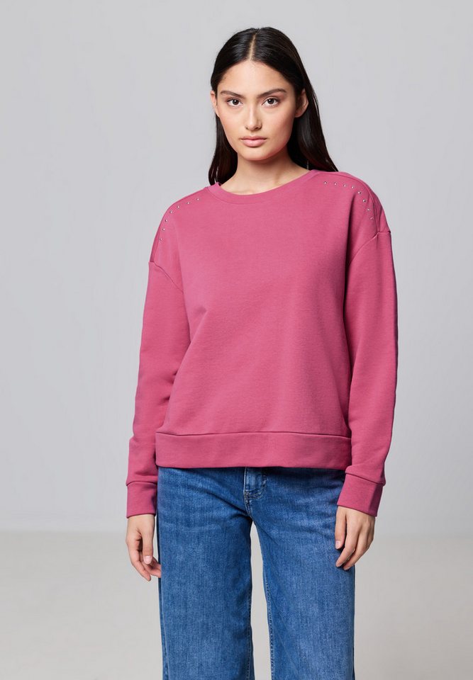 STREET ONE STUDIO Langarmshirt mit Glitzersteinen von STREET ONE STUDIO