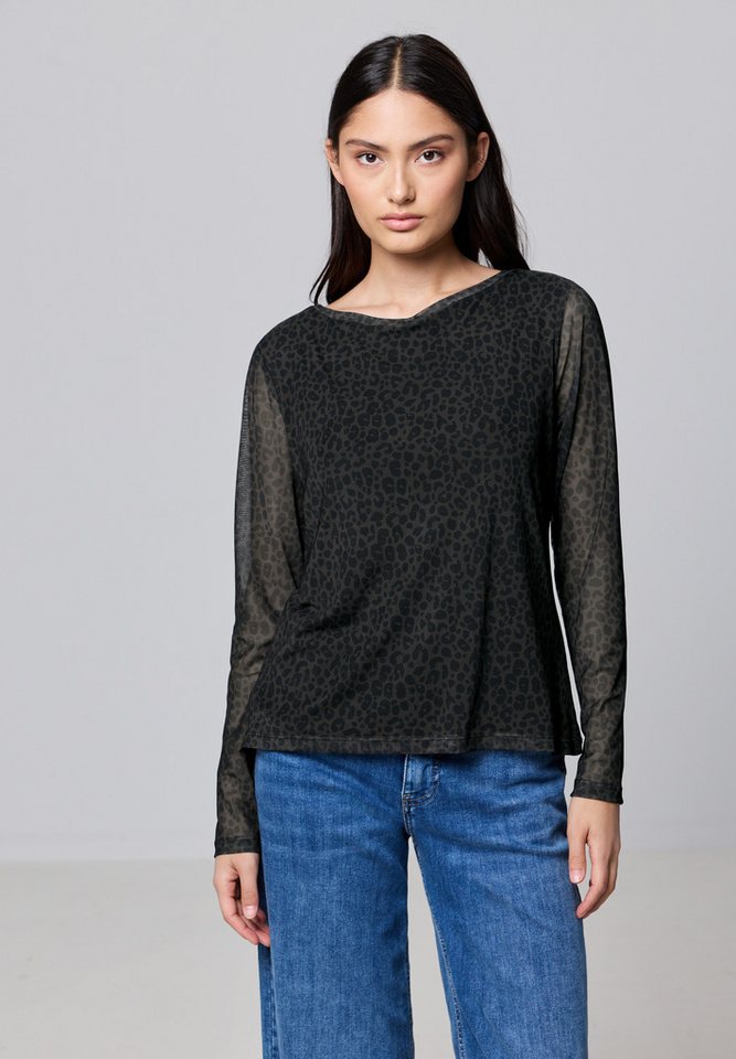 STREET ONE STUDIO Langarmshirt mit Leomuster von STREET ONE STUDIO